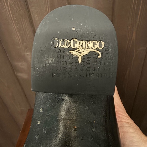 Vintage Old Gringo Leather Boots Black & White Studded Sz 8B Women’s Pointed Toe - Picture 9 of 11